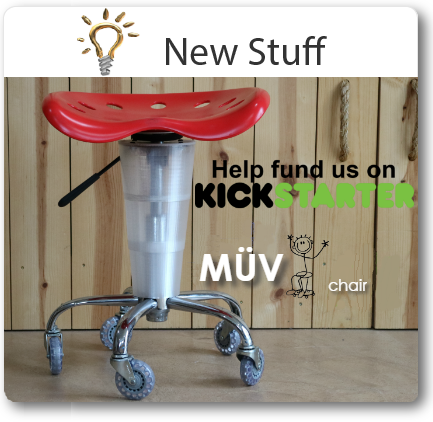 New Stuff. MUV chair engages your core, activates your mind and promotes better posture. Because sitting is killing us.